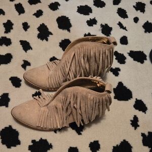 Coconuts by Matisse Fringe Suede Ankle Boots - Brown